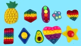 12 Easy DIY Miniature Fidget Toys for your dolls: Popit, Avocado, Pineapple, Heart and more