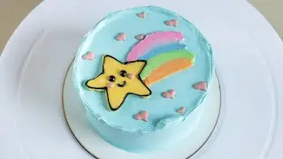 Funny Cake with Star and Rainbow - Satisfying Cookie Decorating