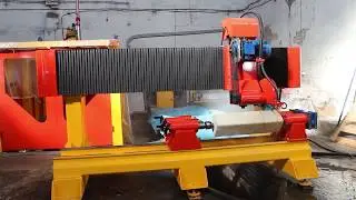 Резка балясины из камня на станке CNC baluster cutter