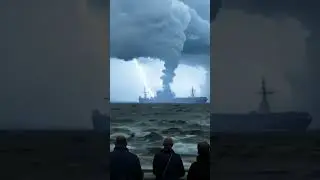 Dangerous Waterspout about to sink the tanker  