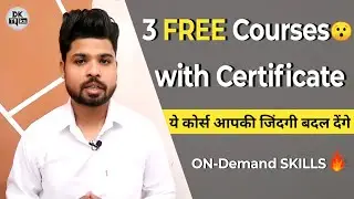 3 FREE Courses with FREE certificate l Most popular On-Demand Skills😮 #dktalks
