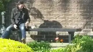 Keanu Reeves Sitting Alone in Garden Saturday, June 13, 2020