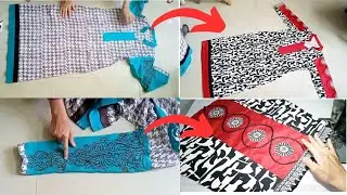 readymade style kurti full cutting and stitching / how to stitch readymade style kurti