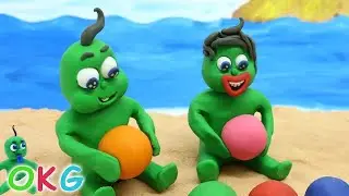 Baby Video Cartoons - Green Baby Compilation 21 to 33Ep. - Play Doh  Baby Stop-Motions
