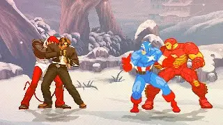 M.U.G.E.N - Kyo & Iori Yagami vs Captain America & Ironman