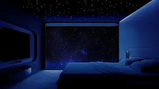 DARK Private Bedroom Brown Noise Flight Ambience | Sleeping, Reading, Studying | Zen