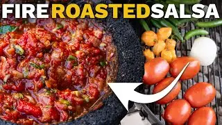 The BEST Way To Make Authentic FIRE ROASTED Salsa Using a Molcajete