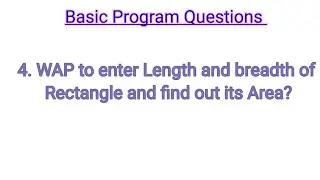 C basic program to calculate area of the rectangle 