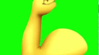 Emoji - Green Screen - Pantalla Verde || Flexed Biceps -Bíceps flexionado