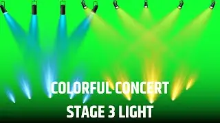 COLORFUL CONCERT STAGE 3 LIGHT || GREEN SCREEN || CHROME KYE || CONTENT FOR CREATORS