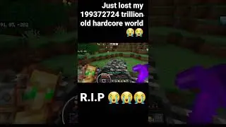 just lost my 199372724 trillion years old hardcore world rip 😭😭😭😭 #viral #minecraft #shorts