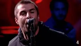 Liam Gallagher performing Oasis' 