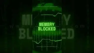 MEMORY BLOCKED   Retro CRT green screen glitch text animation