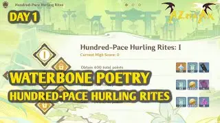 DAY 1 EVENT WATERBONE POETRY, HUNDRED-PACE HURLING RITES | GENSHIN IMPACT