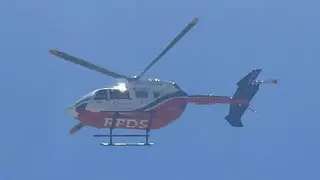 RFDS EC45 (VH-JFQ) Departing Royal Perth Hospital Helipad.