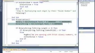 Binary Tutorial- Part 2 Visual Basic Programming