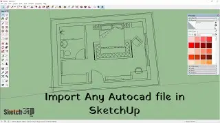 How to Import Autocad drawing in Sketchup| import any file in Sketchup|