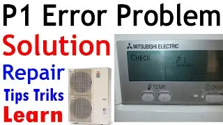 mitsubishi ac electric p1 error code.how to fix p1 error show how repair learn very useful video