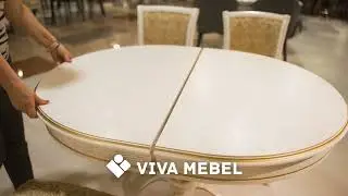 Стол янтарь выб патина золото и стулья С10 выб патина золото