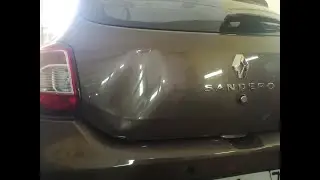 Рено Сандеро  Ремонт багажника без покраски