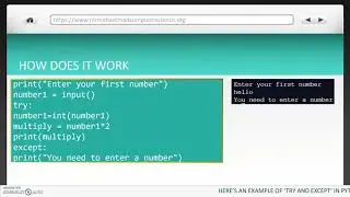 HOW TO PERFORM TRY AND CATCH IN PYTHON (TRY AND EXCEPT(A LEVEL / GCSE COMPUTER SCIENCE