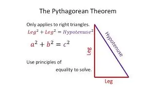 The Pythagorean Theorem and Solving for the Hypotenuse (8th Grade Math Unit 9 Lesson 5)