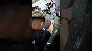 Windshield Protective Film installation on this beautiful 2023 Audi R8 