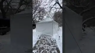 Зимняя сборка шатра "Пагода" (5м/5м). 🎪Аренда шатров от собственника.