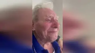 Heartwarming moment grandad breaks into tears as he watches beloved Everton avoid relegation