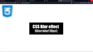 CSS Blur Filter Effect! Blur Image On Hover 