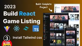 #3 Build Game Listing app with React js Tailwind CSS, Vite : Install Tailwind css in React