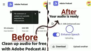 Adobe podcast audio not uploading problem fix | adobe podcast problem fixed | Adobe podcast problem