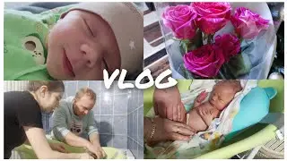 VLOG: ПЕРВЫЕ ДНИ С МАЛЫШОМ, КОЛИКИ, ЖЕЛТУХА, первое купание