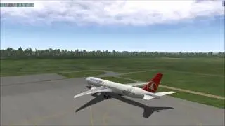 X-Plane 11 HD - IVAO World Tour 2017 Leg 1 - AGGH Landing Boeing 777 Turkish Airliners
