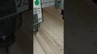 Чистовая обработка штапика из бука фрезой 1 мм. на ЧПУ станке. #юрашатунов #wood #woodworking #чпу