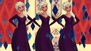 (MMD) Banana song Elsa violet dress #anna  #mmd #bananasong
