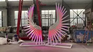 outdoor waterproof led angel wing decorations