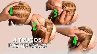 4 Trucos para hacer TRENZAS BIEN PEGADAS / BOXEADORAS *Técnica Profesional*