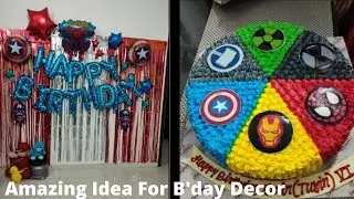 Avenger Theme B'day decoration For Boys At Home
