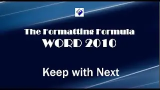 Word 2010   Keep with Next - How to Keep Text Together
