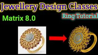 How To Make Collet Ring In Matrix 8||3D Gemvision Jewellery Design PART-96