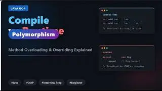 Compile Time vs Runtime Polymorphism in Java | Overloading vs Overriding | Interview Questions