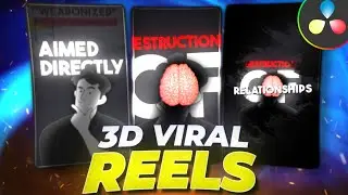 How to EDIT VIRAL 3D REELS like Houston Kold - Davinci Resolve
