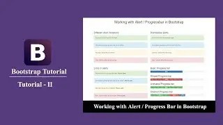Bootstrap tutorial for beginners 11 - How to use alert and progress-bar using bootstrap in html?
