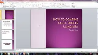 Excel:How to merge excel files / Spreadsheet using VBA