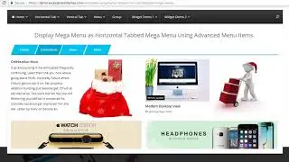 WP Mega Menu Pro - Responsive Mega Menu Plugin for WordPress | Horizontal Tab demo