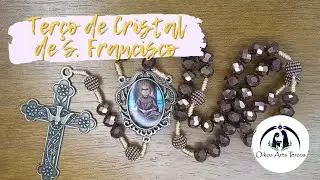 Como fazer um terço de cristal de São Francisco | Nó de frade | OIKOS ARTS TERÇOS