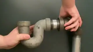 How to install a threaded galvanized or cast iron p trap.