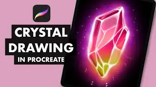 How to Draw Crystal in Procreate (#Shorts) | UYES