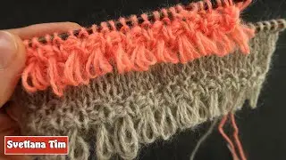Изумительный метод Вязания Спицами! Кайма, Кромка спицами 
